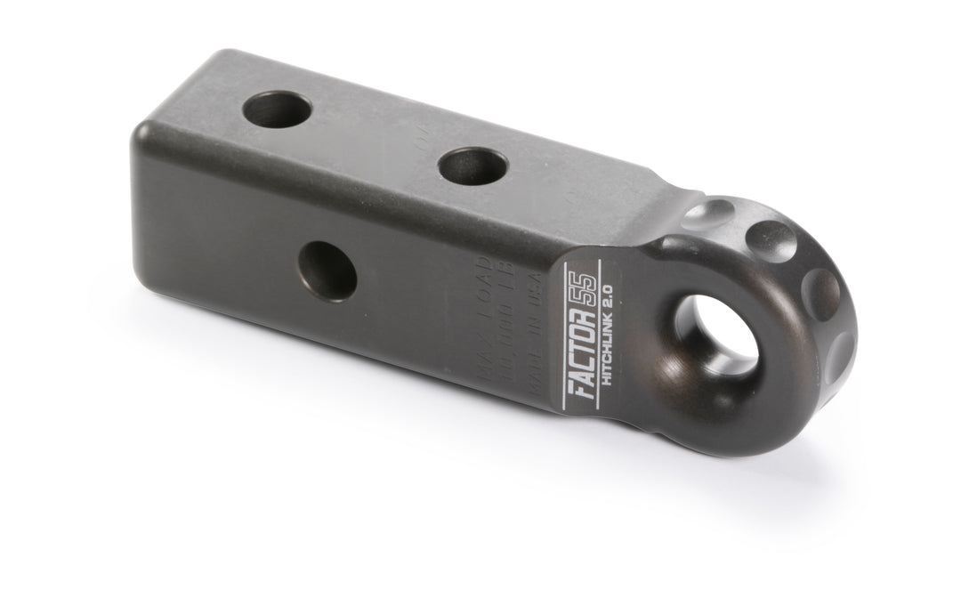 Factor 55 HitchLink Pro 2.0 for 2-Inch Receivers – Gray Aluminum Recovery Shackle Mount