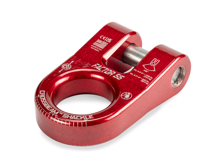 Factor 55 Crossbeam Shackle Red – Heavy-Duty Recovery and Rigging Hardware