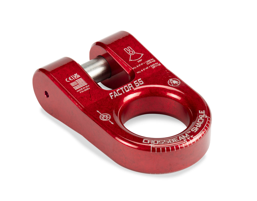 Factor 55 Crossbeam Shackle Red – Heavy-Duty Recovery and Rigging Hardware