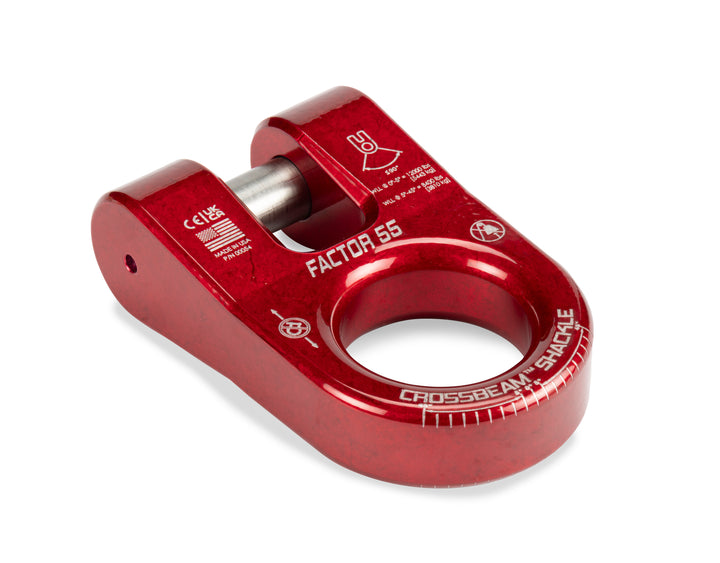 Factor 55 Crossbeam Shackle Red – Heavy-Duty Recovery and Rigging Hardware