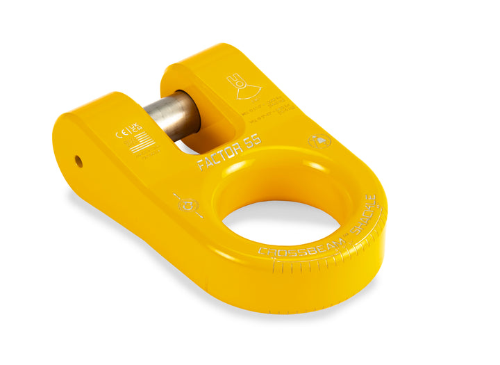 Factor 55 Crossbeam Shackle Yellow - Heavy-Duty Aluminum Recovery Hook