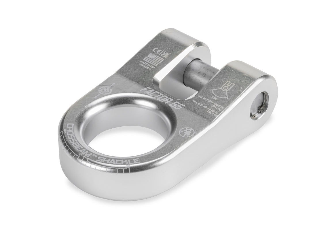 Factor 55 Crossbeam Shackle Silver - Heavy-Duty Recovery Hardware