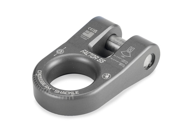 Factor 55 Crossbeam Shackle Gray - Heavy-Duty Aluminum Recovery Gear