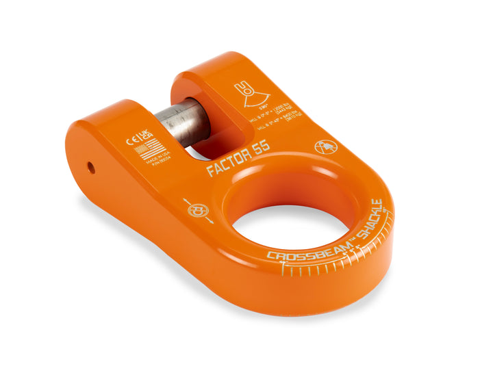 Factor 55 Crossbeam Shackle Orange - Heavy-Duty Recovery Hook for Off-Road Vehicles