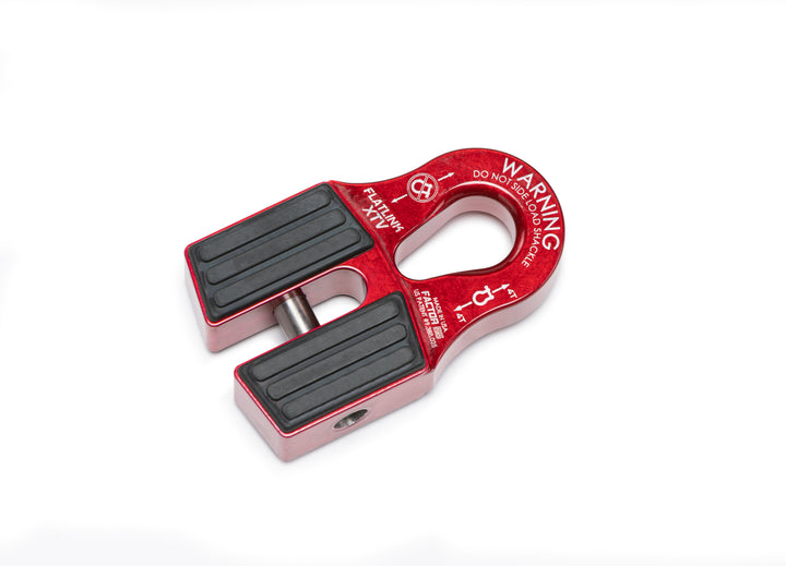 Factor 55 FlatLink XTV Winch Shackle Mount in Red for UTVs and ATVs