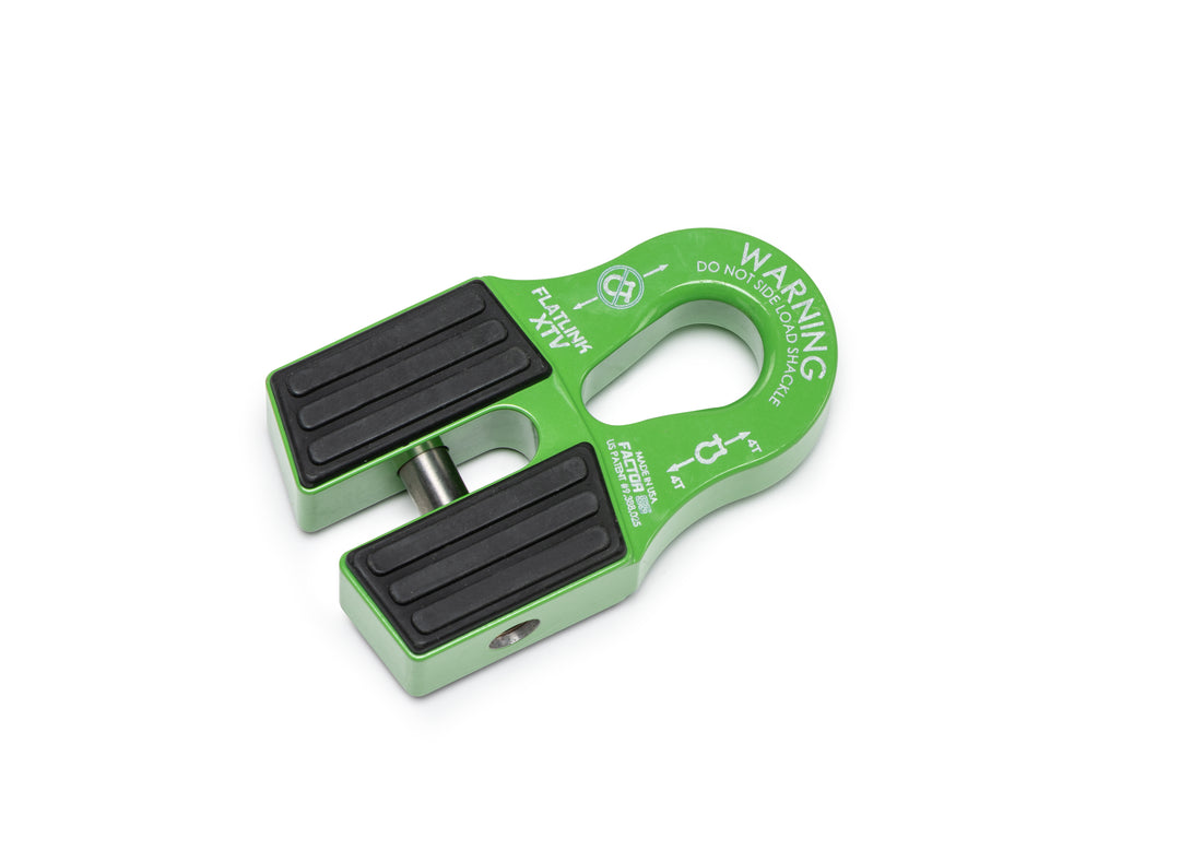 Factor 55 FlatLink XTV Winch Shackle Mount – Green, 6061 Aluminum, Easy Install for UTV & ATV Winches