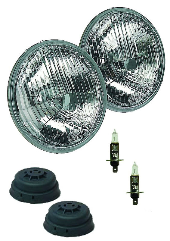 Hella 002425811 Universal H1 Halogen Headlight Bulb - White, Clear Lens, 55W