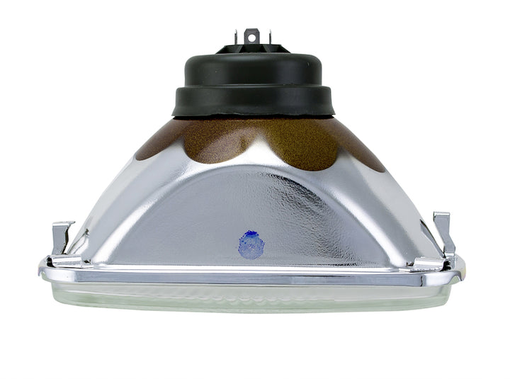 Hella Headlight with HB2 Bulb Type, Chrome/Black Housing, 12V, SAE Approved