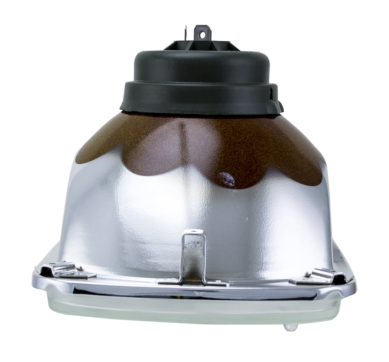 Hella Headlight with HB2 Bulb Type, Chrome/Black Housing, 12V, SAE Approved