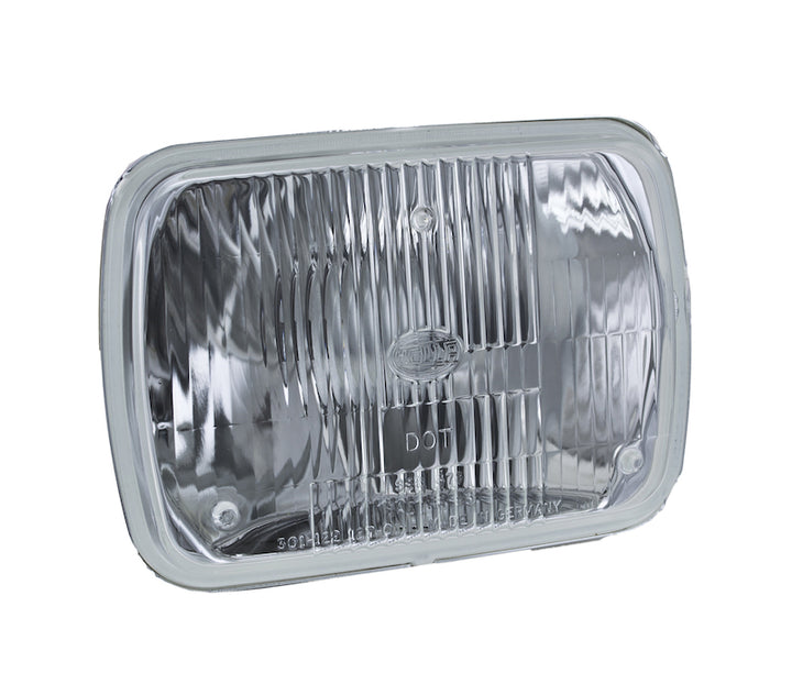 Hella Headlight with HB2 Bulb Type, Chrome/Black Housing, 12V, SAE Approved