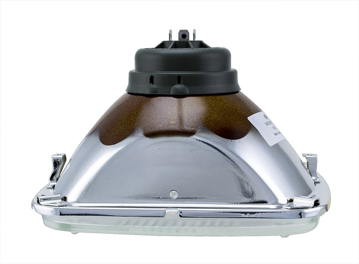 Hella Headlight with HB2 Bulb Type, Chrome/Black Housing, 12V, SAE Approved
