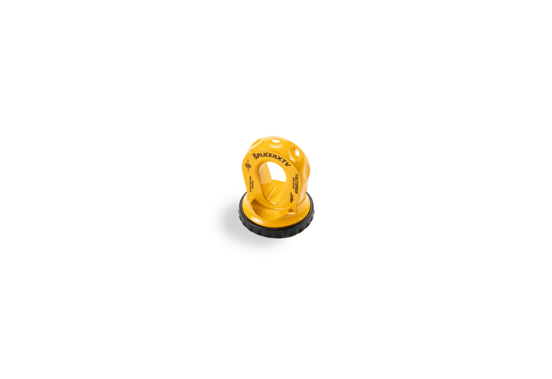 Factor 55 Splicer XTV 3/16-1/4 inch Synthetic Rope Splice-On Shackle Mount - Yellow