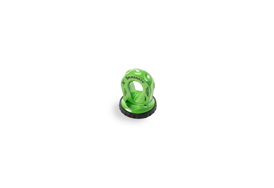 Factor 55 Splicer XTV 3/16-1/4-Inch Synthetic Rope Splice-On Shackle Mount - Green