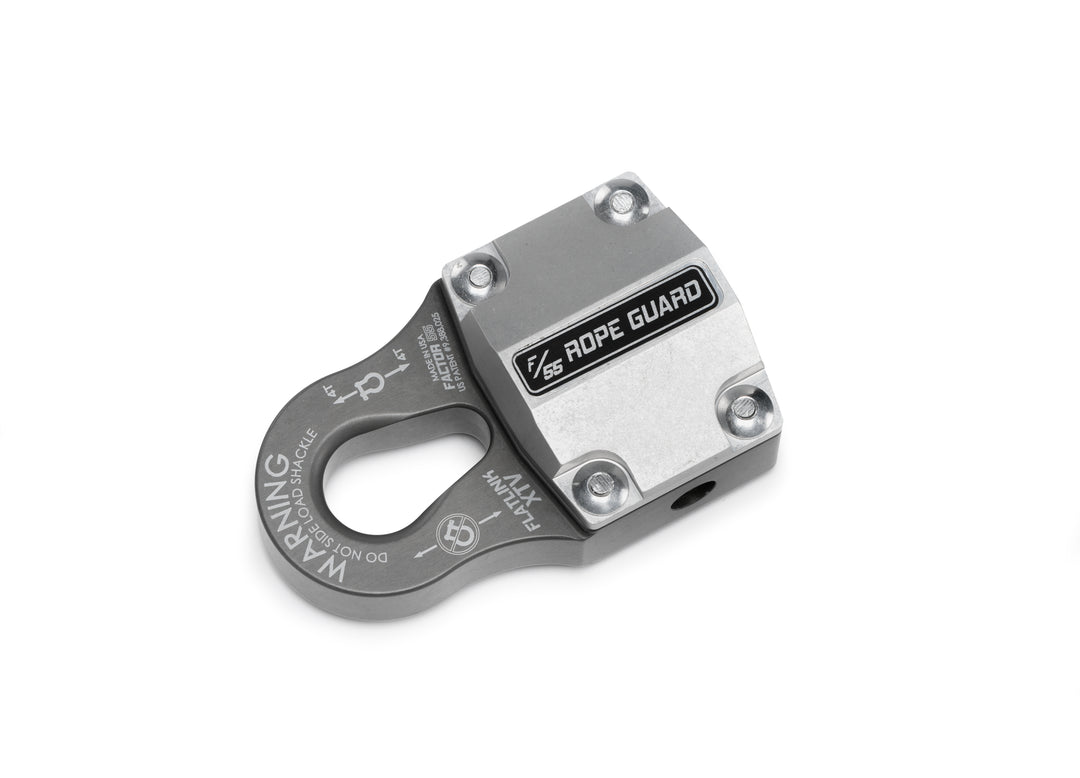 Factor 55 Flatlink XTV Rope Guard – 6061 Aluminum, Silver Finish