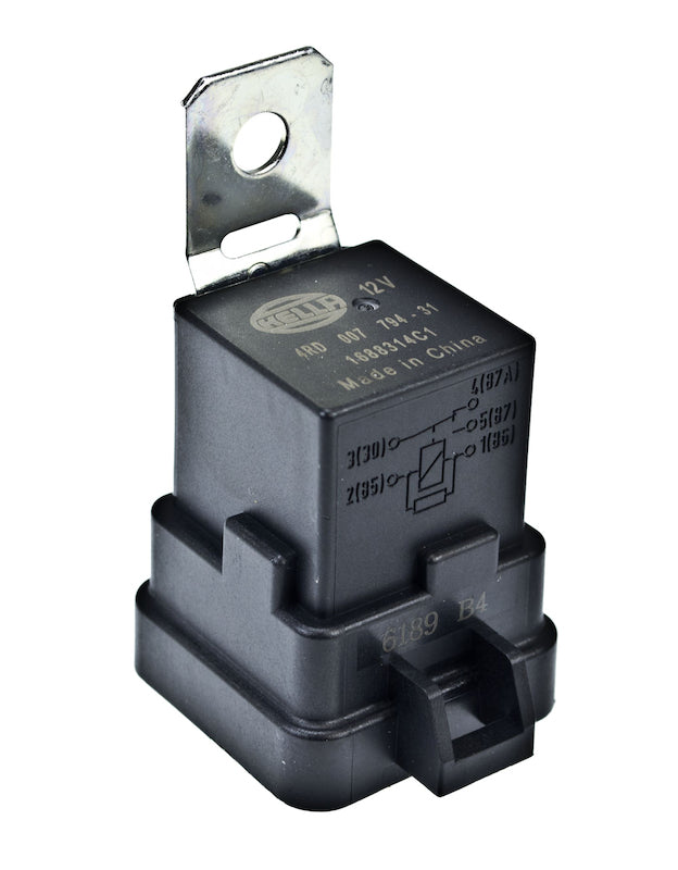 HELLA Relay Main Current 007794311 – 12V Automotive Electrical Relay with Blade Terminals and Resistor