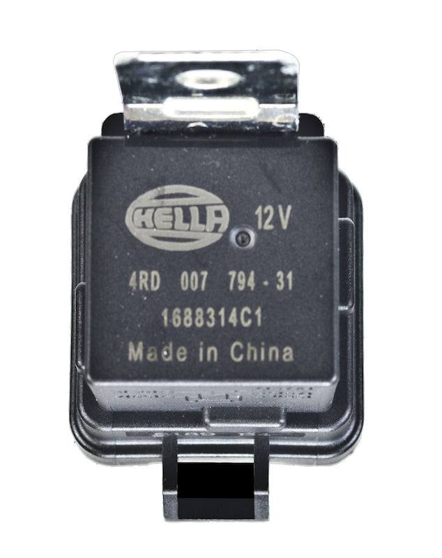 HELLA Relay Main Current 007794311 – 12V Automotive Electrical Relay with Blade Terminals and Resistor