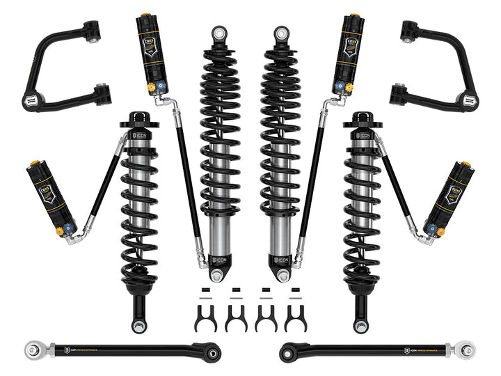 ICON 2021-2026 Ford Bronco, Non-Sasquatch, 3-4" Lift, Stage 6 Suspension System, CDXS, Tubular