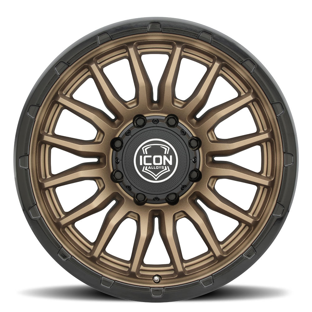 ICON Alloys Cajon, Satin Bronze w/ Gloss Black Lip, 20 x 9 / 8 x 180, 12mm Offset, 5.5" Backspace