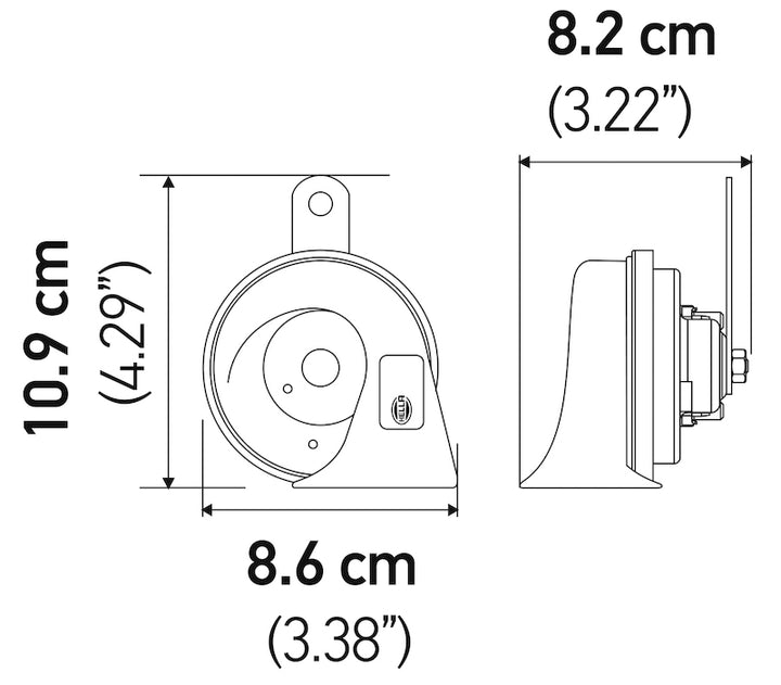 Hella 012010901 Horn – Dual Tone Electric Horn for Toyota Vehicles