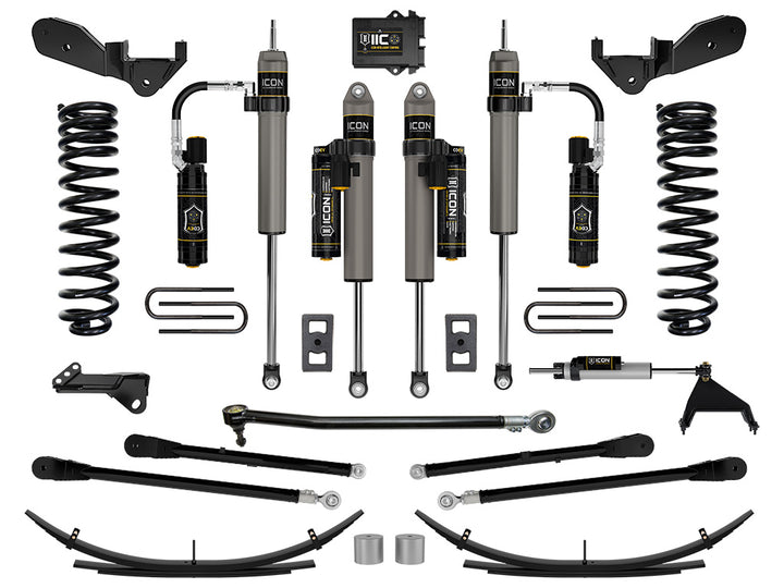 ICON 2023-2026 Ford F-250/F-350 Super Duty 4WD, Gas, 2.5" Lift, Stage 6 Suspension System w/ 4-Link and Expansion Packs