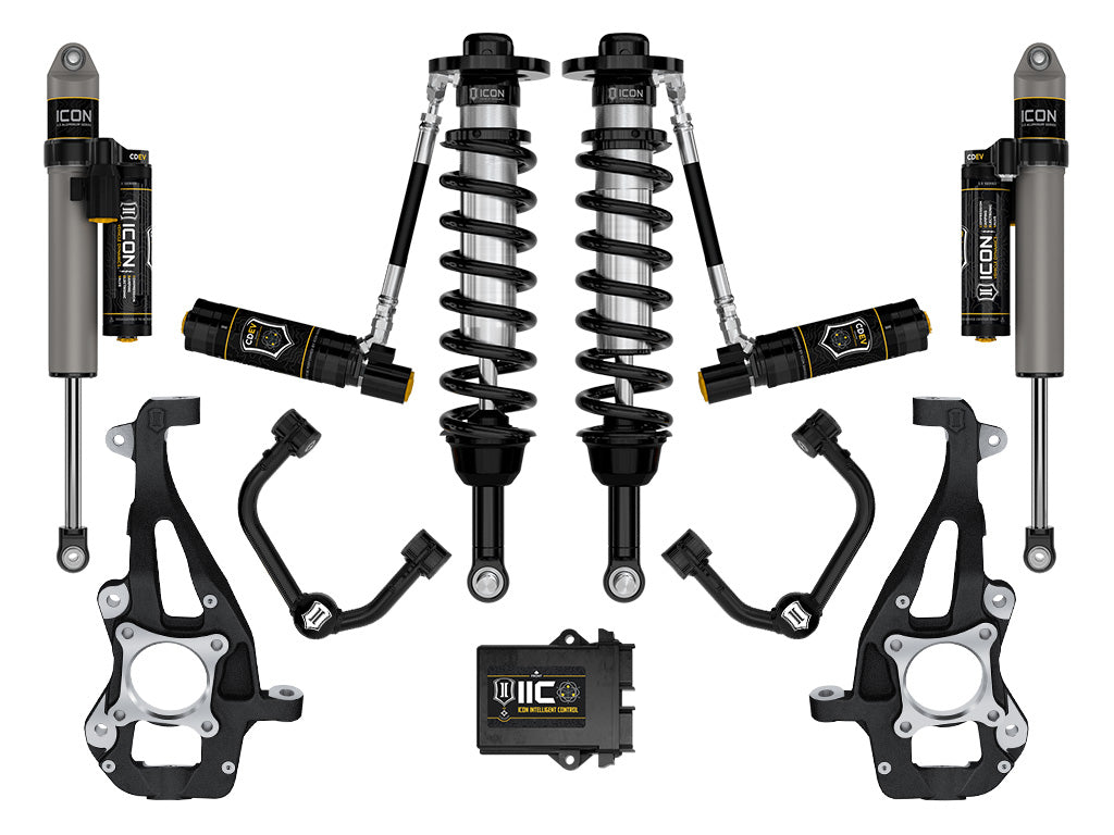 ICON 2021-2026 Ford F-150 4WD, 3.5-4.5" Lift, Stage 5 Suspension System, Tubular