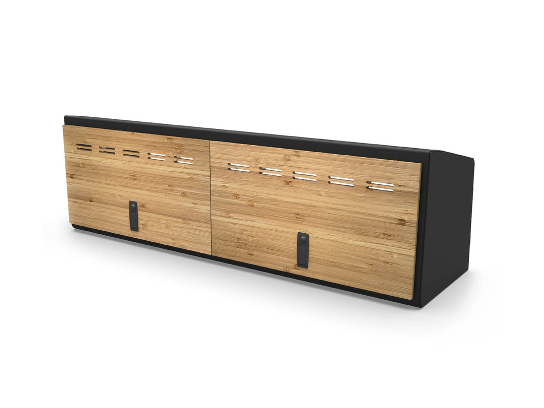48" Upper Cabinet Black - Bamboo Door