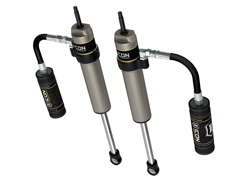 ICON 2005-2023 Toyota Tacoma, 2-4” Lift, Rear, V.S. 2.5 Aluminum Series Shock Absorbers, Remote Reservoir, Pair
