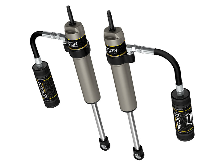 ICON 2005-2023 Toyota Tacoma, 2-4” Lift, Rear, V.S. 2.5 Aluminum Series Shock Absorbers, Remote Reservoir, Pair