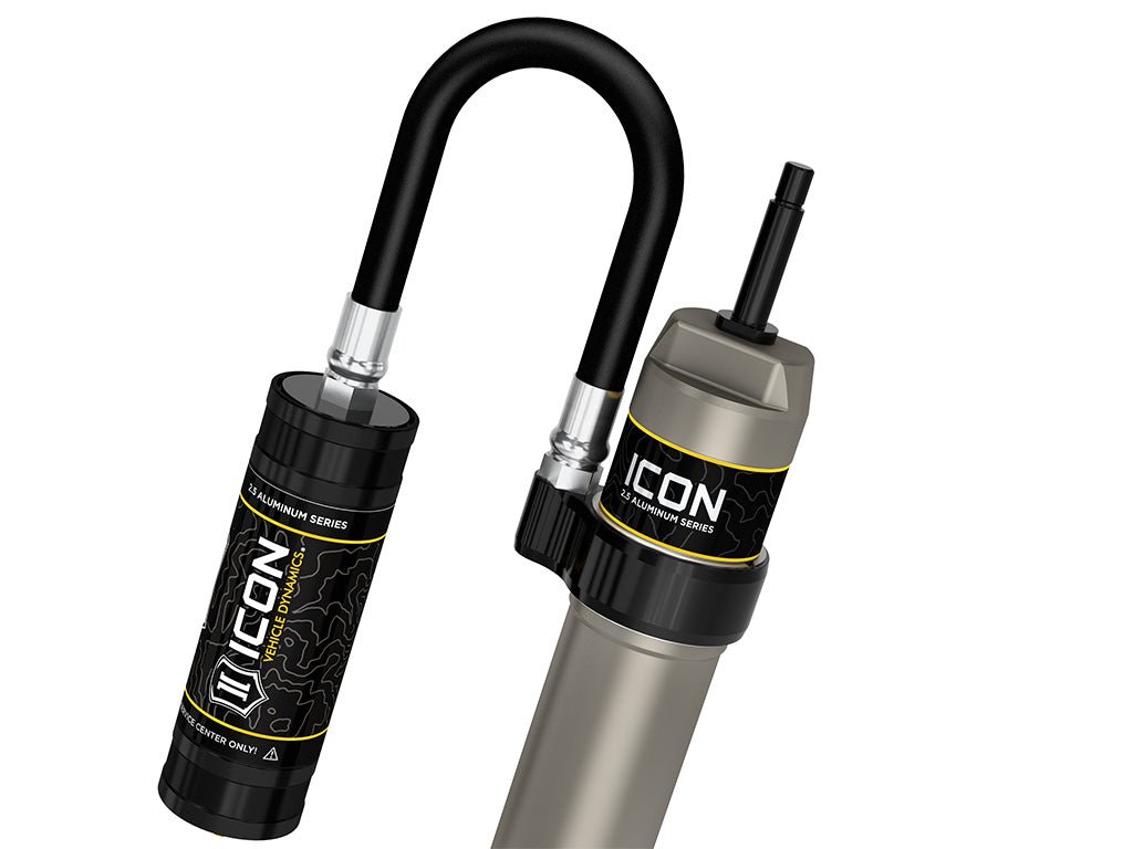 ICON 2014-2026 Ram 2500/2013-2026 Ram 3500, 2.5” Lift, Front, V.S. 2.5 Aluminum Series Shock Absorbers, Remote Reservoir, Pair