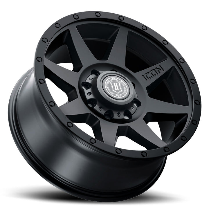 ICON Alloys Rebound HD, Double Black, 18 x 9 / 8 x 6.5, 12mm Offset, 5.25" Backspace