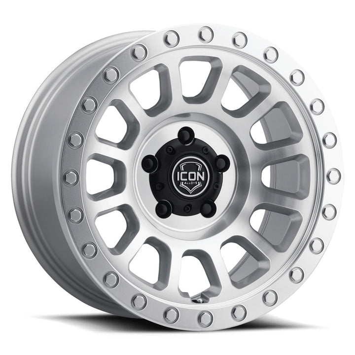 ICON Alloys Hulse, Silver Machined, 18 x 9 / 8 x 180, 12mm Offset, 5.5" Backspace