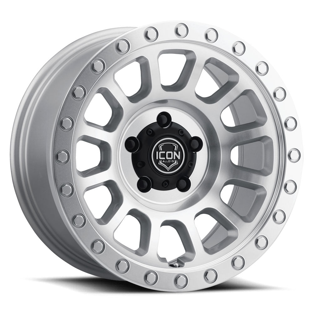 ICON Alloys Hulse, Silver Machined, 18 x 9 / 8 x 170, 6mm Offset, 5.25" Backspace