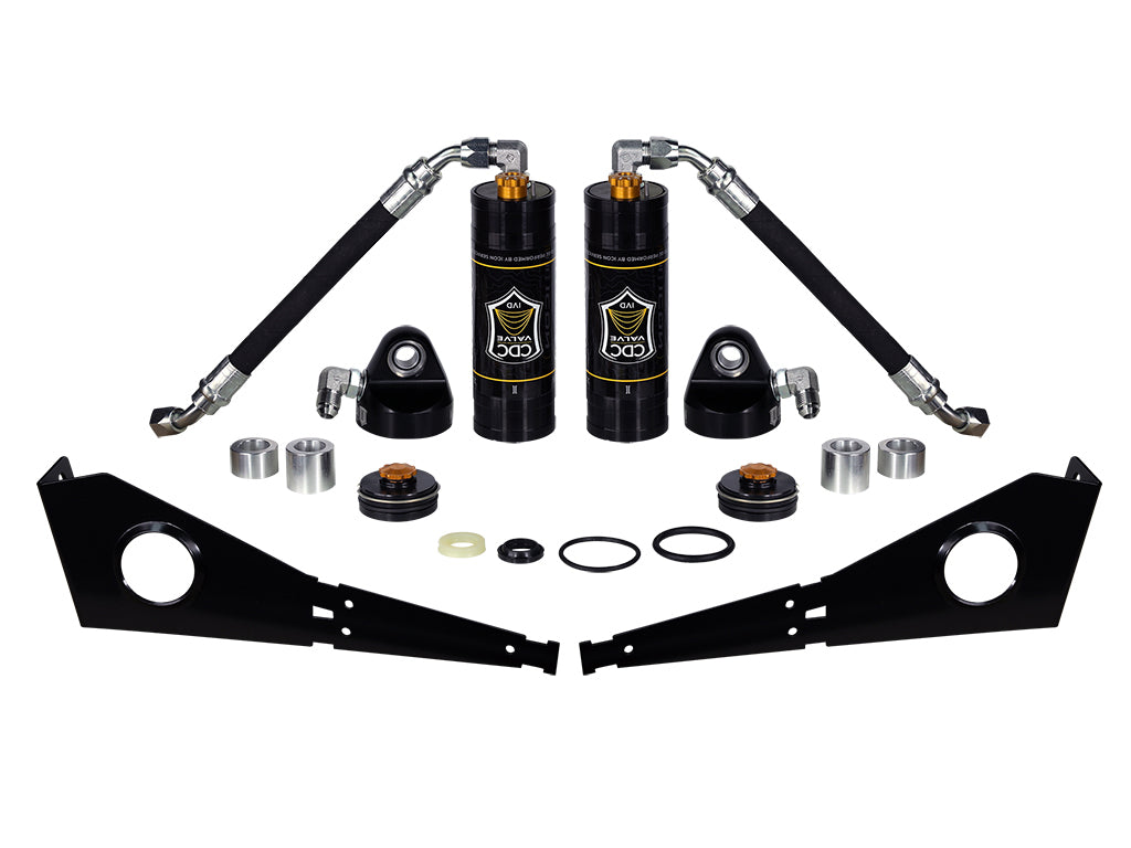ICON 2005-2023 Toyota Tacoma/2007-2014 FJ Cruiser/2003-2024 4Runner, Front, Coilover Reservoir w/CDCV Upgrade Kit w/ Seals, Pair