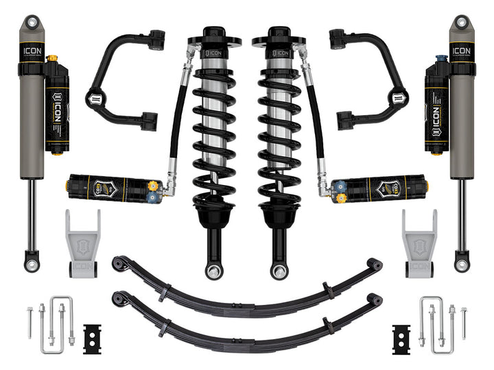 ICON 2021-2026 Ford F-150 Tremor, 2.5-3" Lift, Stage 4 Suspension System, Tubular, CDXS, w/ Leaf Packs