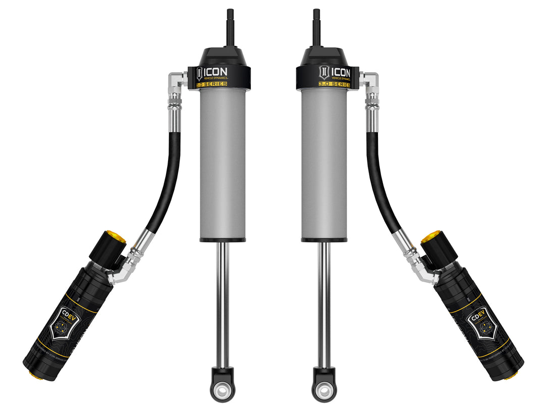ICON 2017-2026 Ford F-250/F-350 Super Duty 4WD, 0-3” Lift, Front, V.S. 3.0 Series Shock Absorbers, Remote Reservoir w/ CDEV, Pair