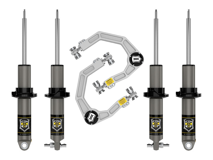 ICON 2021-2026 Ford Bronco, HOSS 1.0 Package, 1.375-3" Lift, Stage 2 Suspension System, Billet