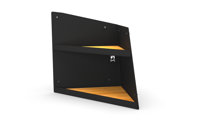 Right Hand Angled Shelf - Black