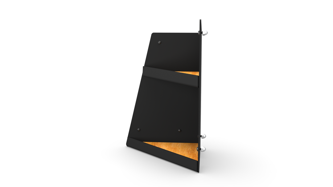 Left Hand Shallow Angled Shelf - Black