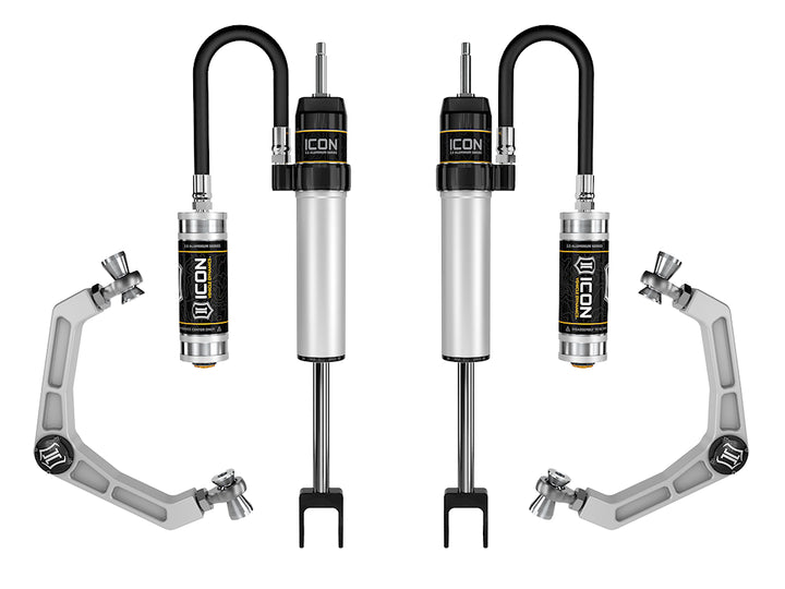 ICON 2020-2026 GM 2500/3500 HD, 0-2” Lift, V.S. 2.5 Aluminum Series Shock System, Remote Reservoir, Billet