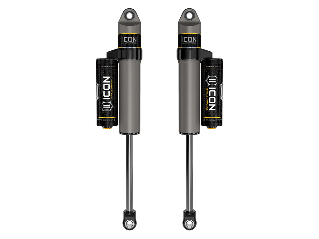 ICON 2023-2026 GMC Canyon/Chevrolet Colorado, 0-1” Lift, Rear, V.S. 2.5 Aluminum Series Shock Absorbers, Piggyback Reservoir, Pair