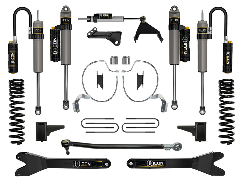 ICON 2023-2026 Ford F-250/F-350 Super Duty 4WD, Gas, 4.5" Lift, Stage 5 Suspension System w/ Radius Arms