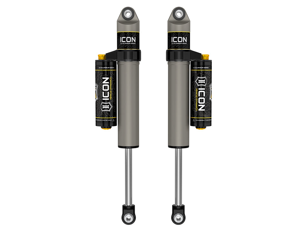 ICON 2021-2026 Ford F-150 2WD, 0-1" Lift, Rear, V.S. 2.5 Aluminum Series Shock Absorbers, Piggyback Reservoir w/ CDCV, Pair