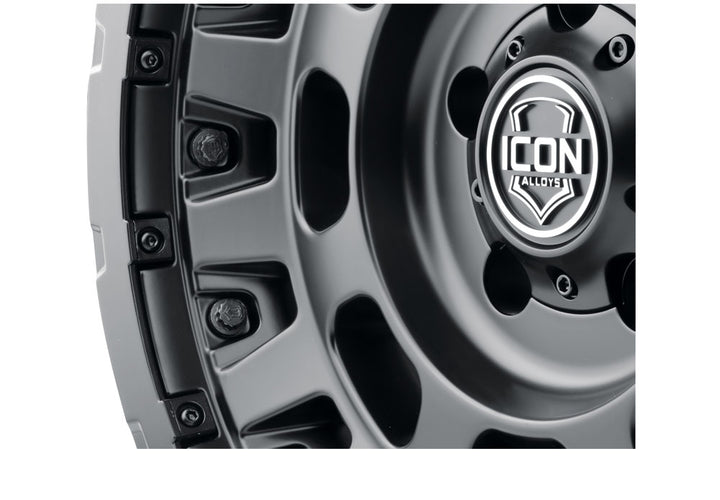 ICON Alloys Hammer Pro, Satin Black, 17 x 8.5 / 6 x 135, 6mm Offset, 5" BS