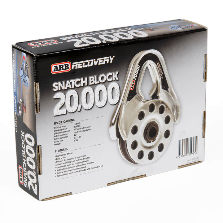 ARB Ultra Light Snatch Block BHWQ10100020A for Heavy-Duty Recovery and Winching