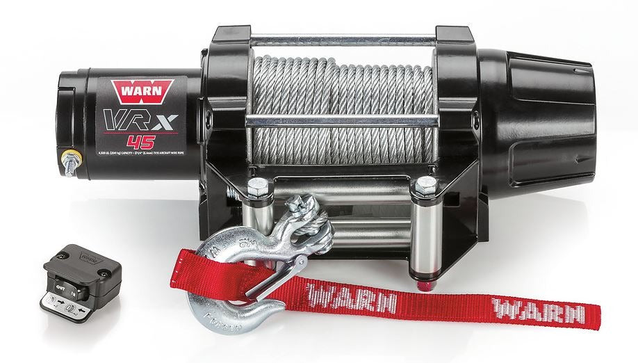 Warn VRX 45 Winch - 4,500 lb. Capacity Electric Winch with 50 ft Metal Rope and Roller Fairlead