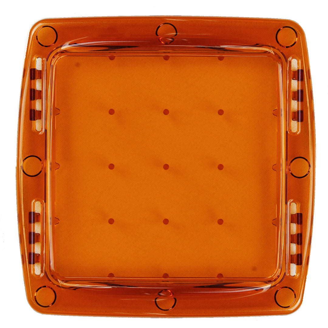 RIGID Industries Cover Q-Series Amber PRO - Durable Polycarbonate Light Cover for Enhanced Visibility and Protection