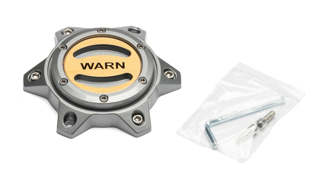 Warn Gray and Gold 6-Lug Replacement Wheel Center Cap - Model 104482