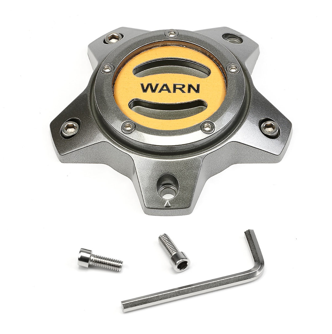Warn Replacement Wheel Center Cap for 5-Lug Wheels - Gray and Gold Finish