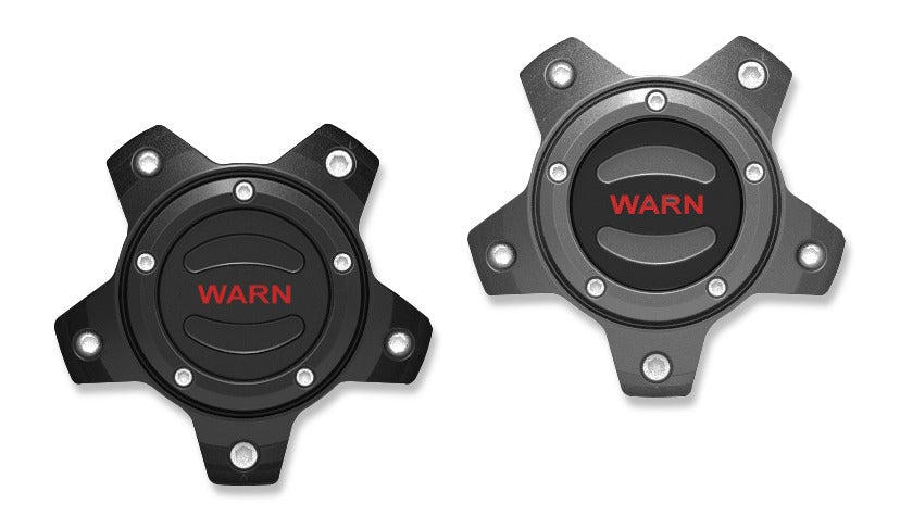 Warn Gray and Red 5-Lug Wheel Center Cap for Epic Wheels
