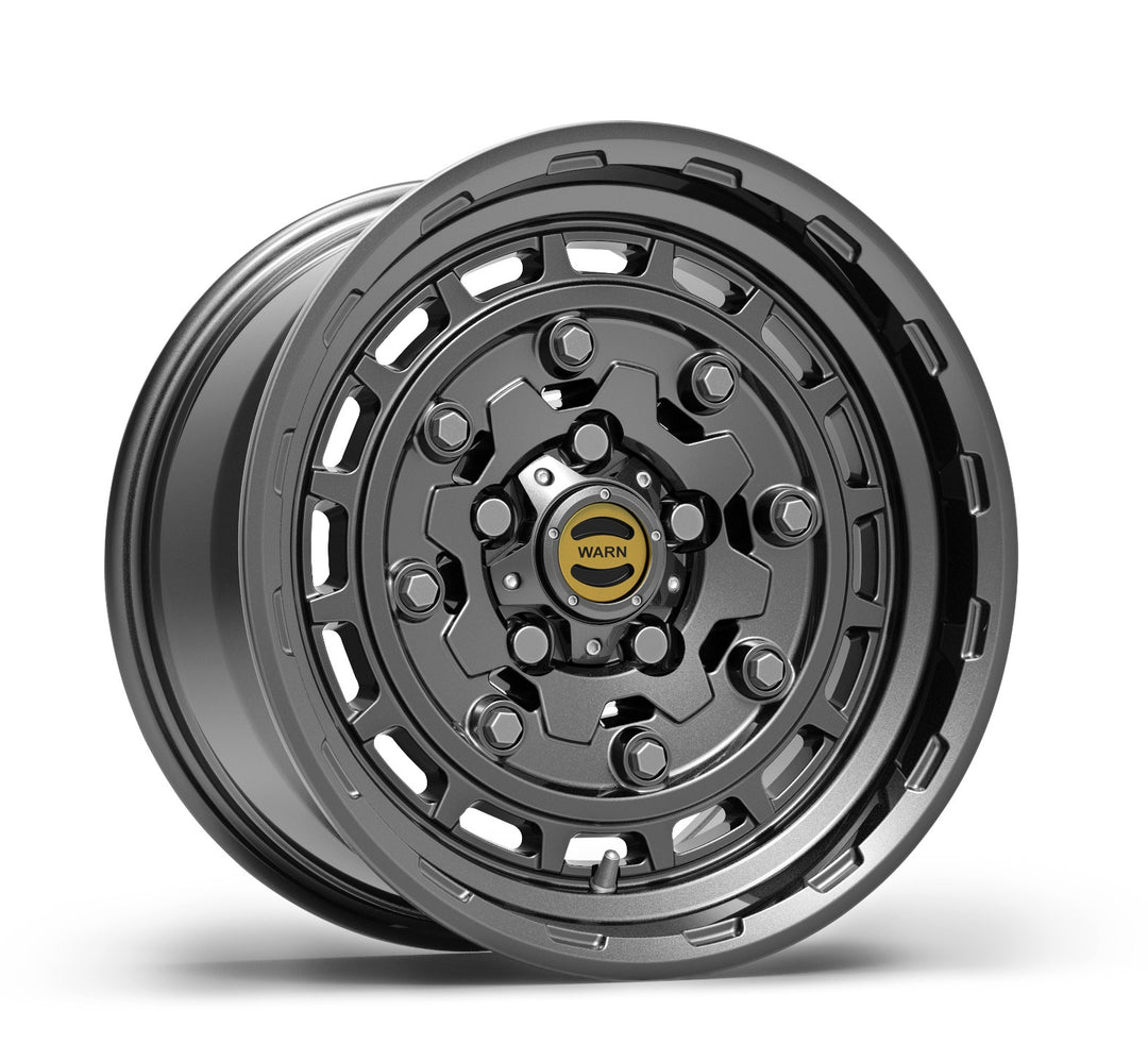 Warn Jackhammer Gunmetal Wheel for Jeep Wrangler JK, JL, JT - 17x8.5 inches, 5x5 Bolt Pattern